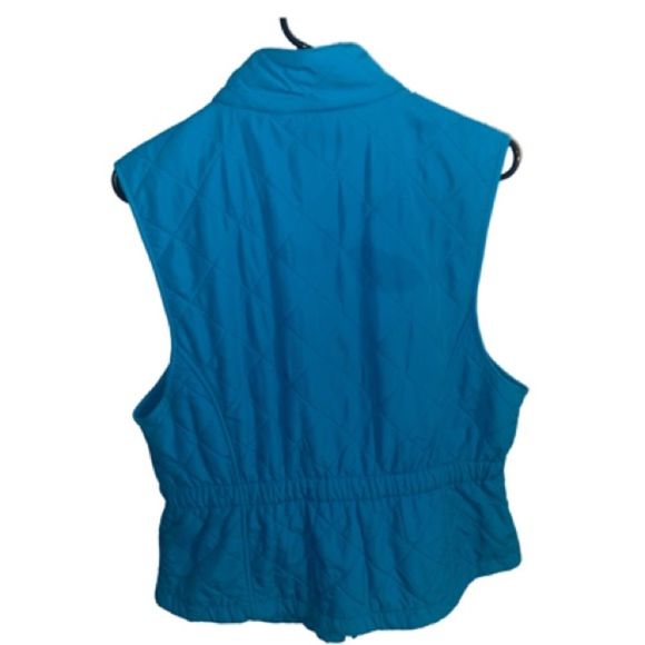 Bit & Bridle Sleeveless Quilted Riding Vest Full Zip Fleece Lined Blue Size L - Picture 3 of 8